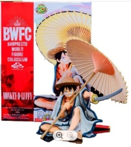 Anime Monkey D Luffy Kimono And Umbrella Figure