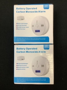 Lot of (2) Battery Operated Carbon Monoxide Alarms