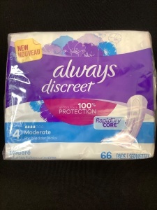 2ct Always Discreet 66pk