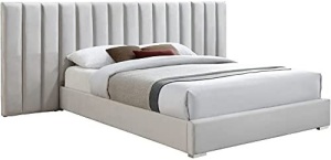 Meridian Furniture Pablo Collection Velvet Upholstered Bed Frame & Headboard