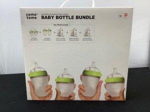 Como Tomo Baby Bottle Bundle w/ 4 Bottles, Replacement Nipples