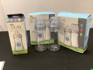 Lot of (5) Chicco Duo Baby Bottles