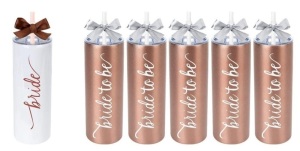 Bride/ Bride to be Skinny Tumblers, Set of 6 