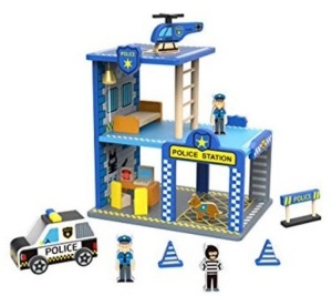 Toysters My Big Police Station Wooden Playset