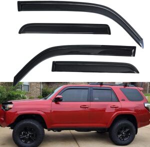 Case of (8) Sunproof Waterproof Side Window Wind Deflector Rain Guards Set for 2010-2023 Toyota 4Runner