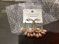 Case of (32) Sugarfix by Baublebar Pink Pearl Hoop Earrings&nbsp;