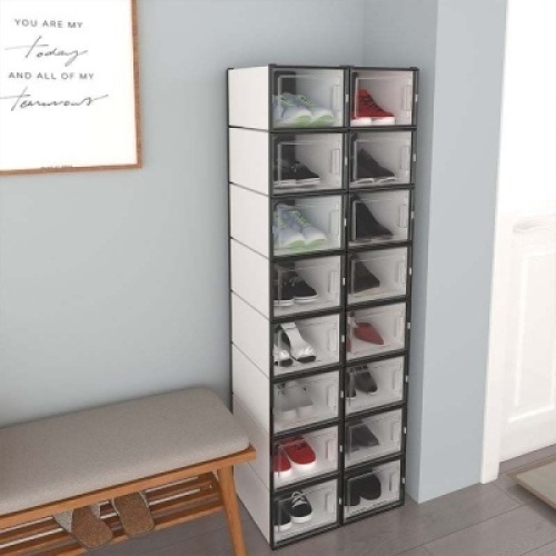 Yitahome Medium Size 12 Pc Shoe Box Organizer - Appears New&nbsp;
