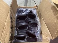 Case of (6) Black Slide Sandals, Multiple Sizes&nbsp;
