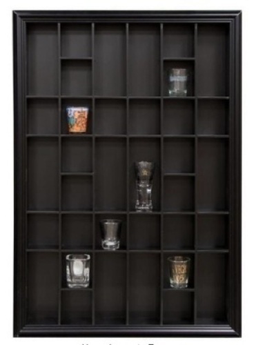 Pinnacle Gallery Solutions Black Shot Glass Shelf, Holds 36 - Appears New&nbsp;