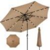Solar LED Lighted Patio Umbrella w/ Tilt Adjustment, UV-Resistance - 10ft&nbsp;
