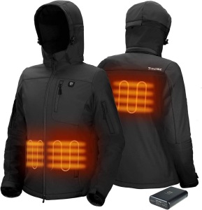 Heated Jacket for Women w/ Battery Pack, Black, XXL