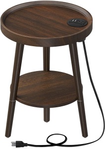 Greenstell End Table with Charging Station