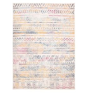 Geometric Distressed Bohemian Area Rug 7'10" x 10'