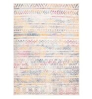 Geometric Distressed Bohemian Area Rug 7'10" x 10'