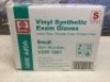 Case of Vinyl Synthetic Exam Gloves, Small - New