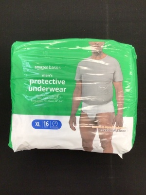 Amazon Basics Mens Protective Underwear, 16pk Size XL