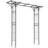 82 x 20.5 Inch Metal Garden Arch