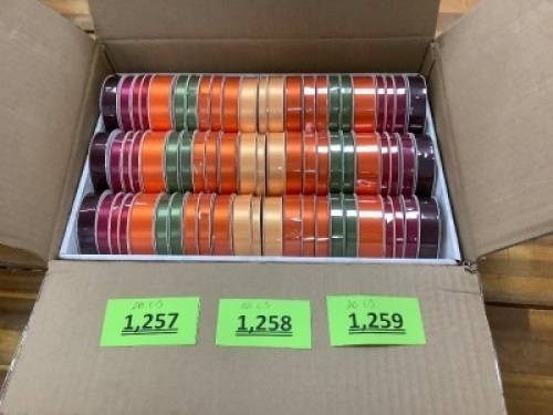 Box of 69 Spools of Ribbons