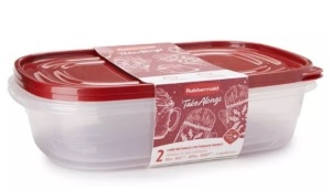 Case of 4 - 2pk Rubbermaid TakeAlongs Large Rectangle Containers