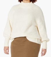 The Drop Women's INES Rib Knit&nbsp;Sweater, M