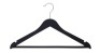 Case of Black Heavy Duty Wood-Like Rubber Coated Suit Hangers, 24 Pack - Appears New&nbsp;