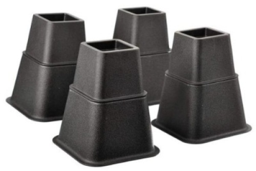 Lot of (2) Adjustable Bed or Furniture Risers, Set of 4 - Appear New&nbsp;
