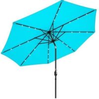 Solar LED Lighted Patio Umbrella w/ Tilt Adjustment, UV-Resistance - 10ft&nbsp;