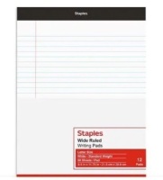 Lot of (3) 12 Pack&nbsp;Staples Letter Size Writing Pads