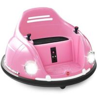 6V Kids Ride On Bumper Car Toy w/ Remote, Harness, Lights, 360 Degree Spin&nbsp;