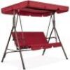 2-Person Outdoor Canopy Swing Glider Furniture w/ Cushions, Steel Frame&nbsp;