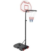Kids Height-Adjustable Basketball Hoop, Portable Backboard System w/ Wheels&nbsp;