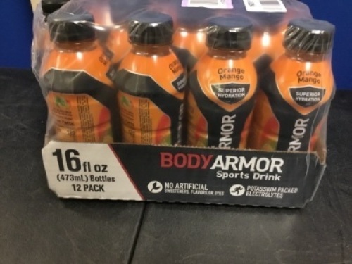 Body Armor Orange Mango Sports Drink, 12 Pack - New