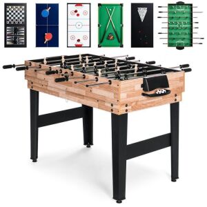 10-in-1 Combo Game Table Set w/ Pool, Foosball, Ping Pong, Chess - 2x4ft 