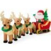 Lighted Inflatable Santa Claus & Reindeer Christmas Decoration - 9ft&nbsp;
