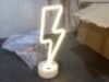 Lot of (5) LED Neon Lightning Bolt Light
