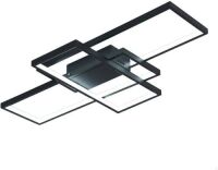 Unitary Brand Modern Metal and Black Acrylic Dimmable Geometric Modeling Design Kitchen LED Flush Mount Ceiling Light Max 42W Painted Finish,&nbsp;41.33x23.62x3.15 inches - Appears New