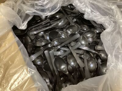 Case of Black Plastic Spoons, 2000ct 