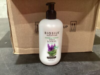 Case of (12) BioSilk Antibacterial Shield Lotion with Aloe & Lavender 12 fl oz 