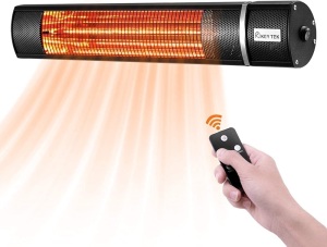 KEY TEK Wall-Mounted Patio Heater Electric Infrared Heater 