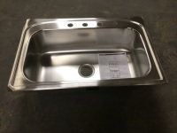 Elkay&nbsp;Pergola Drop-In Stainless Steel 33 in. 4-Hole Single Bowl Kitchen Sink - Appears New with Minor Damage