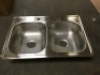 Glacier Bay&nbsp;Drop-In Stainless Steel 33 in. 4-Hole Double Bowl Kitchen Sink - Appears New&nbsp;