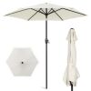 Outdoor Market Patio Umbrella w/ Push Button Tilt, Crank Lift - 7.5ft 