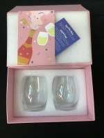Mr and Mrs Stemless Wine Glasses