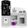 Kids Pretend Play Kitchen Cook Toy Set w/ Chalkboard, Sounds, Accessories
