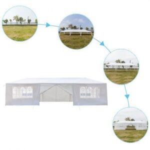 10' x 30' Outdoor Canopy Party Wedding Tent White Pavilion 8 Removable Walls 