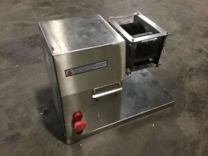 VEVOR Commercial Meat Cutter Machine 1100 LB/H 3mm Stainless Steel with Pulley 600W - Handle Broken, Dents/Scratches