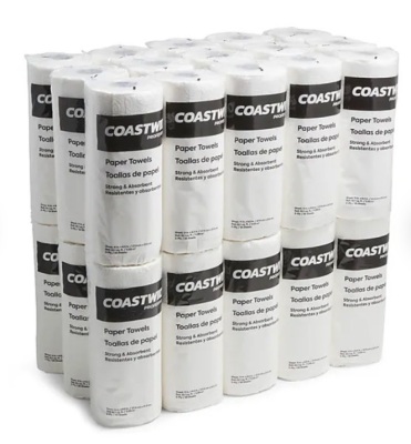 Case of Coastwide Paper Towels, 2-Ply, 85 Sheets/Roll, 30 Rolls/Carton