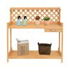 Garden Workbench Potting Table with Drawer 