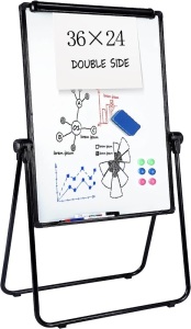 WonderView Stand White Board, Double Sided Magnetic, 36x24 inch