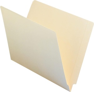 Case of 5 Boxes of End Tab Folders Letter Size, 100/Box